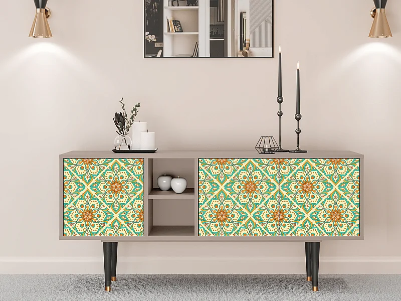 Mobile TV - 150х69х41 cm - T5 - Hindu Daisy, Latte