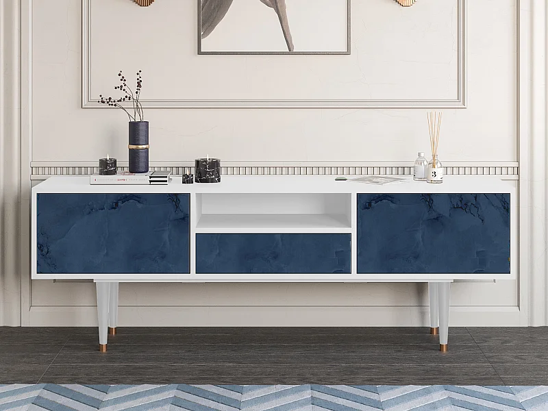 TV-Möbel - 170х59х41 cm - T6 - Endless Galaxi, Weiß