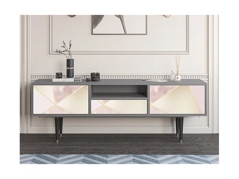 Meuble TV - 170х59х41 cm - T6 - Cosmopolitan Diva, Gris