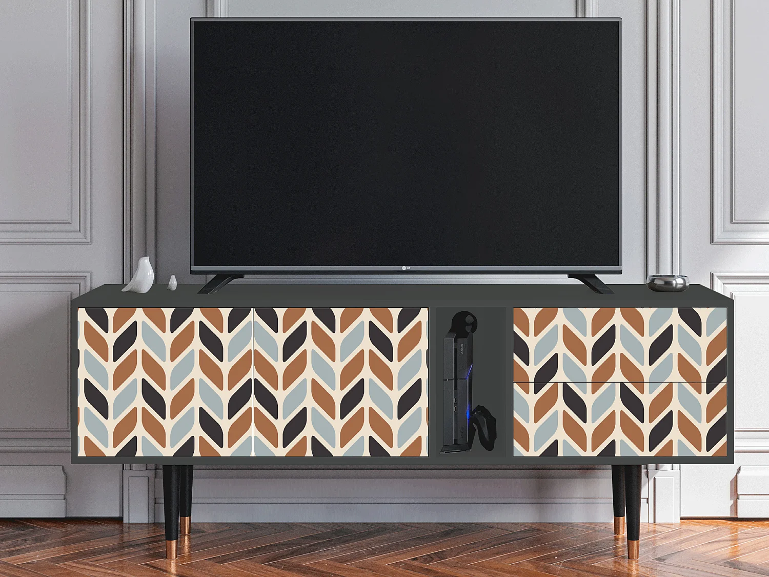 TV-Möbel - 170х69х48 cm - T1 - Beige Laure, Anthrazit