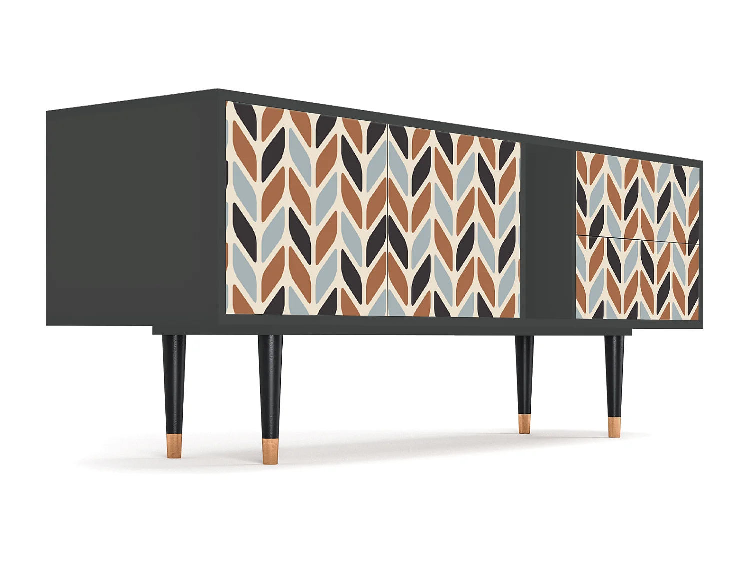 Meuble TV - 170х69х48 cm - T1 - Beige Laure, Anthracite