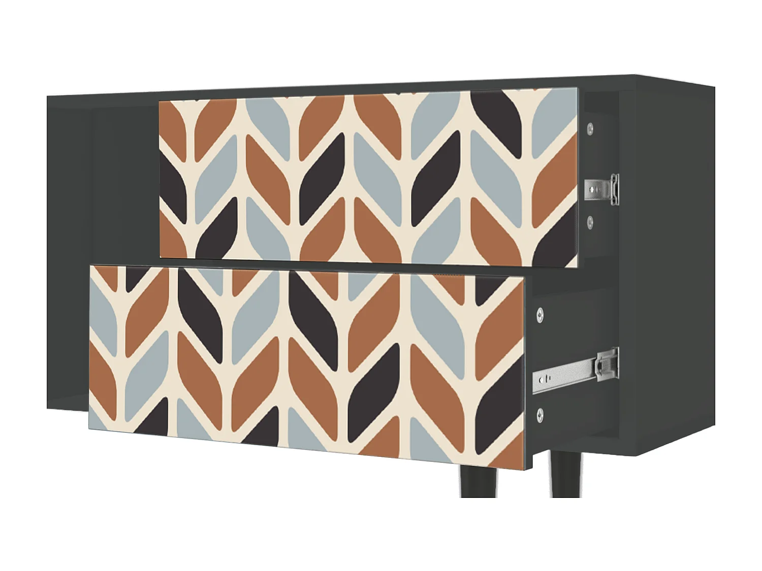 Meuble TV - 170х69х48 cm - T1 - Beige Laure, Anthracite