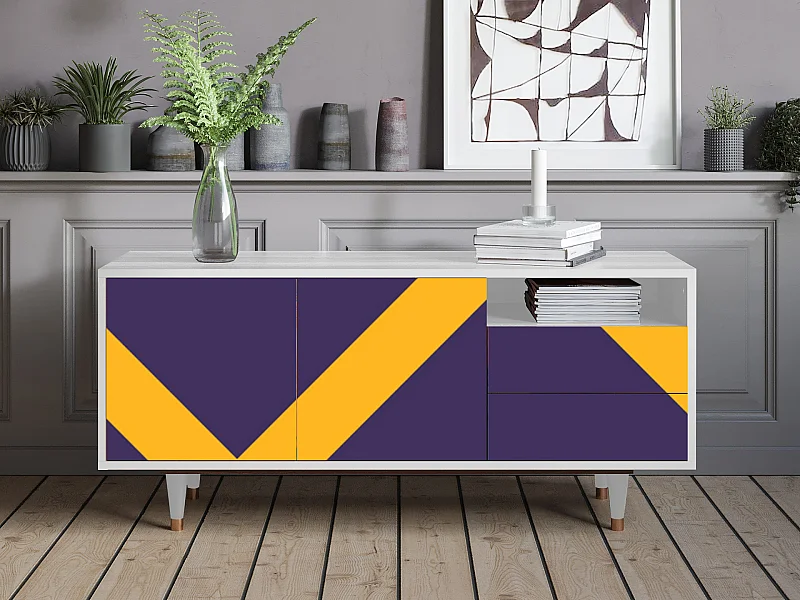 TV-Möbel - 125х56х41 cm - T7 - The Brightest Way, Weiß