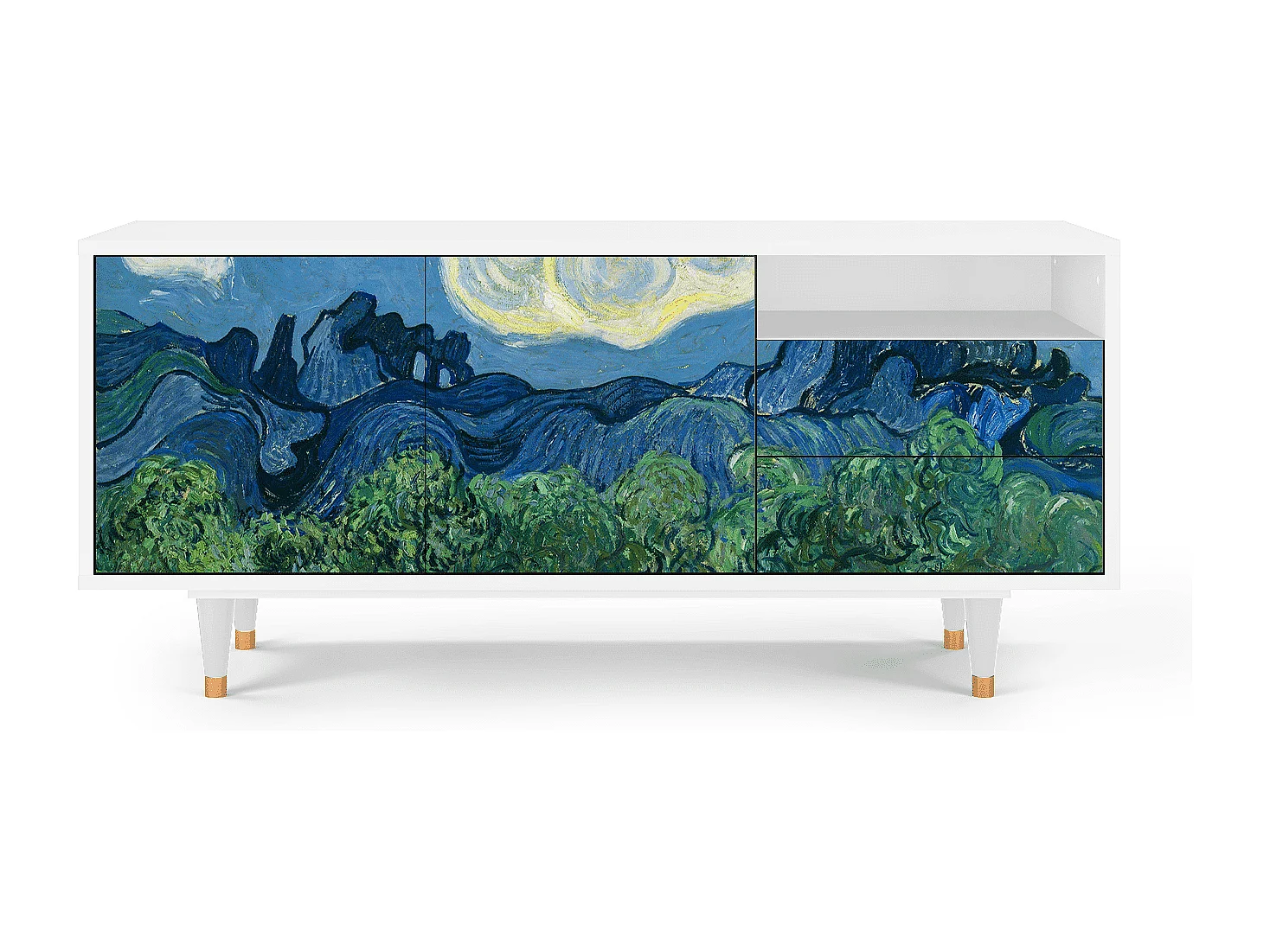 TV-Möbel - 125х56х41 cm - T7 - The Oil Trees, Weiß