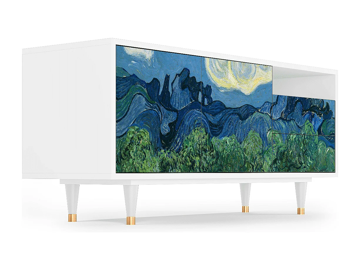 TV-Möbel - 125х56х41 cm - T7 - The Oil Trees, Weiß