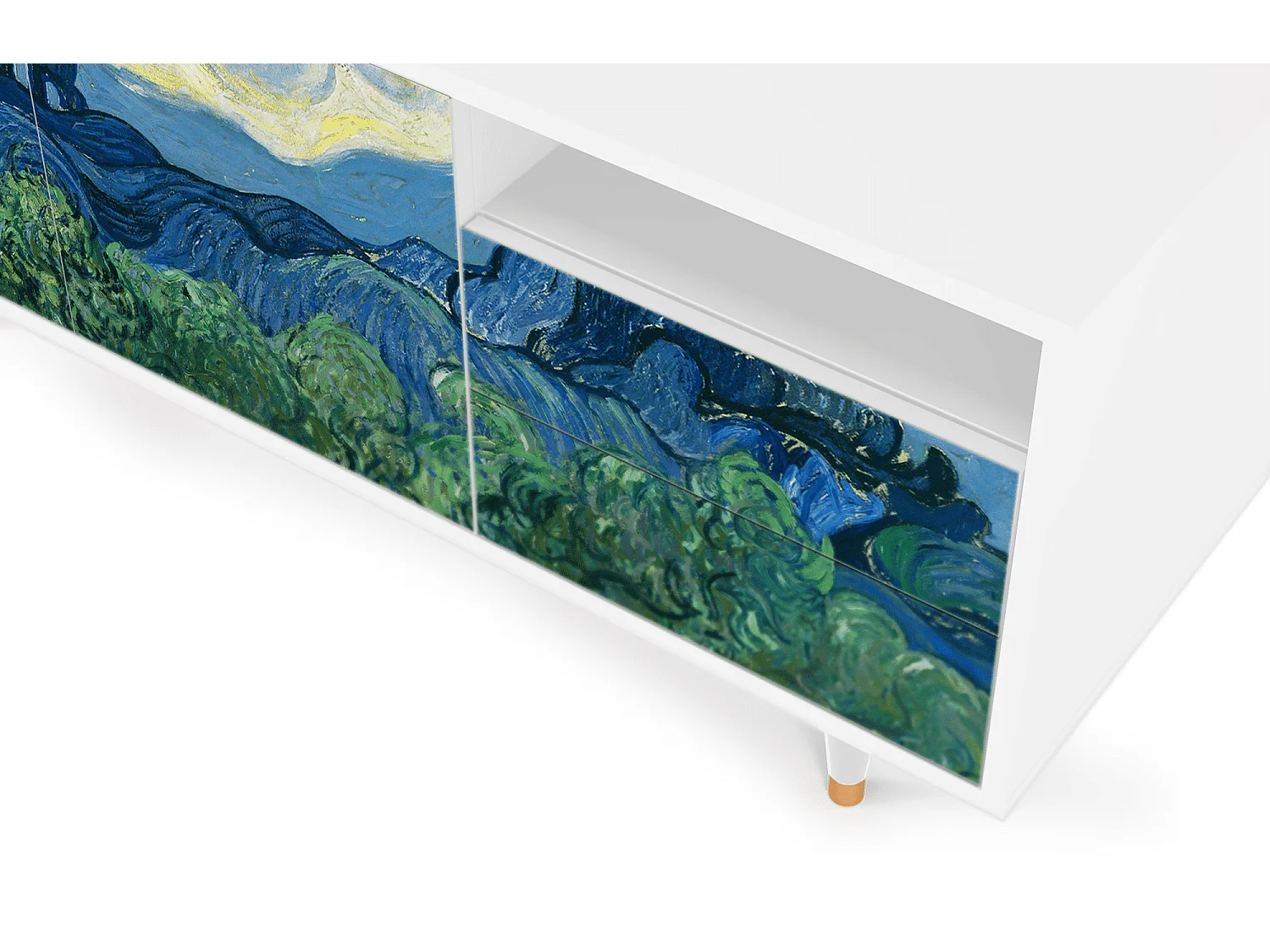 TV-Möbel - 125х56х41 cm - T7 - The Oil Trees, Weiß