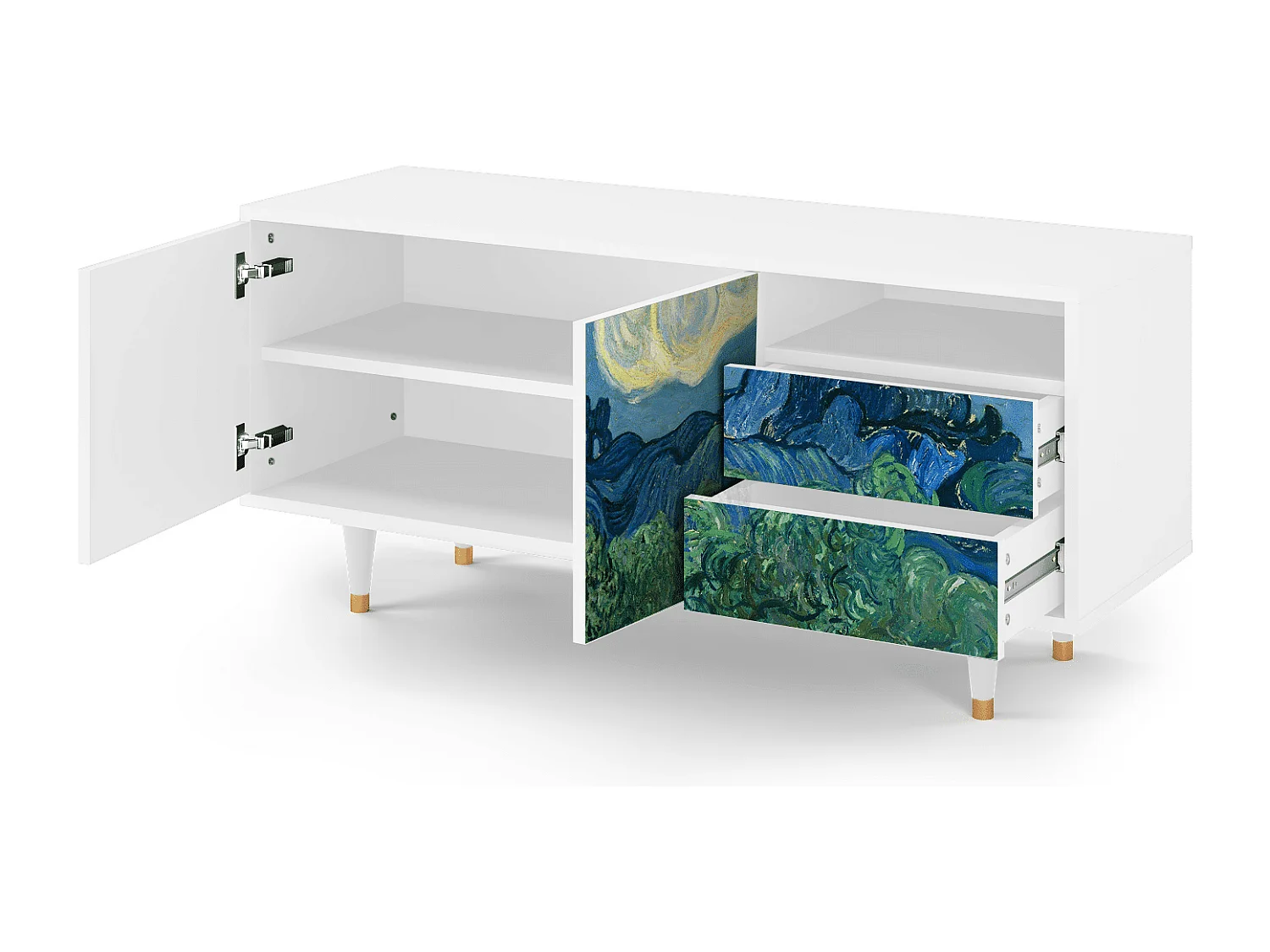 TV-Möbel - 125х56х41 cm - T7 - The Oil Trees, Weiß