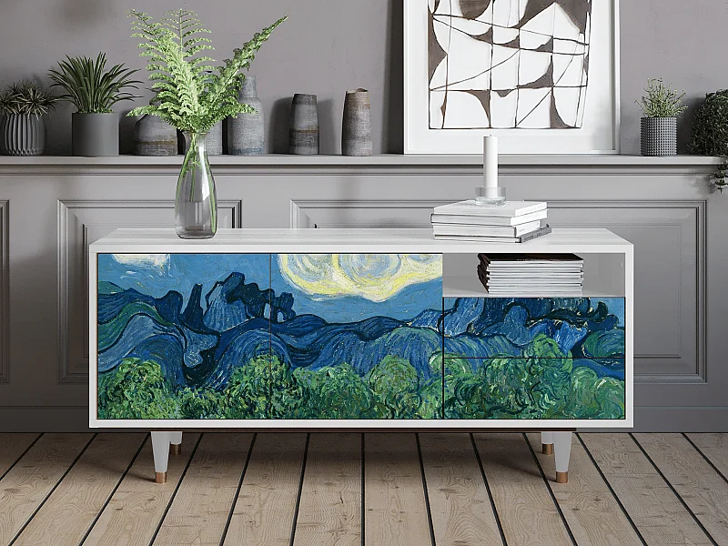 TV-Möbel - 125х56х41 cm - T7 - The Oil Trees, Weiß