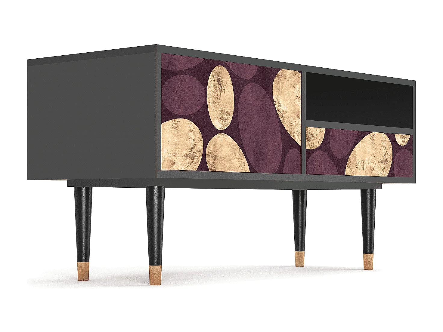 Mueble de TV - 115х59х48 cm - T3 - Fine Wine, Antracite