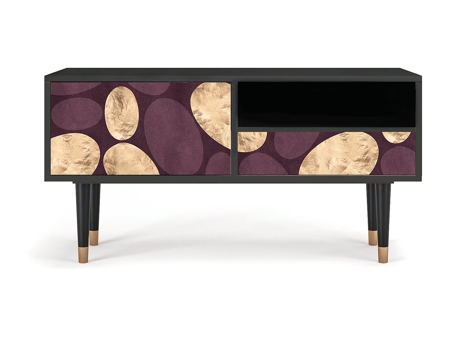 Meuble TV - 115х59х48 cm - T3 - Fine Wine, Anthracite