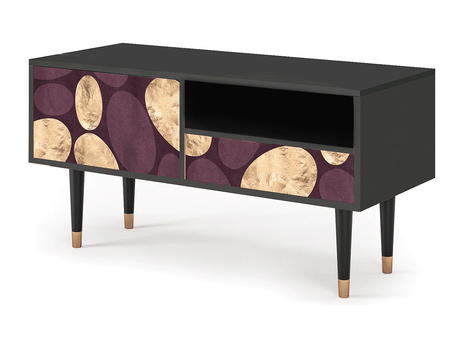 Meuble TV - 115х59х48 cm - T3 - Fine Wine, Anthracite