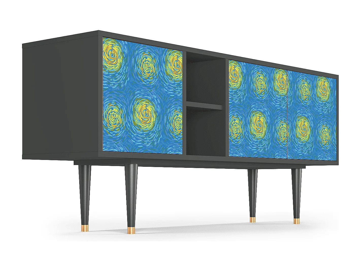 Meuble TV - 150х69х41 cm - T5 - Van Gogh Lights, Anthracite