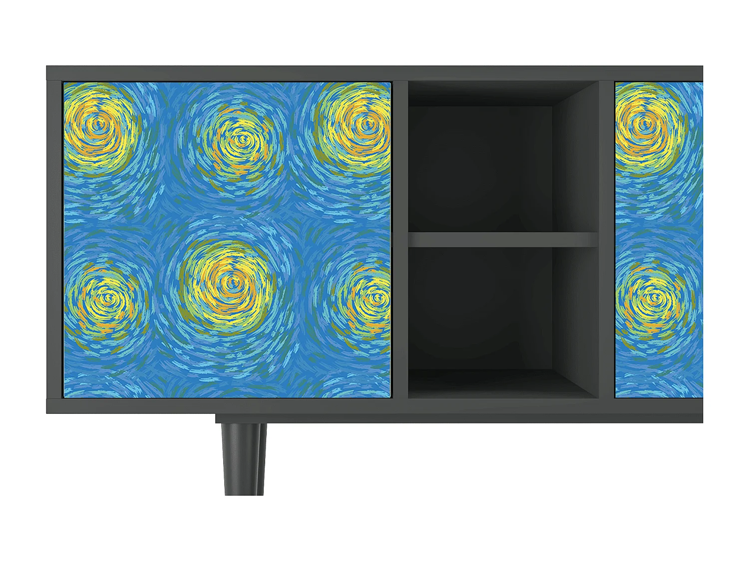 Meuble TV - 150х69х41 cm - T5 - Van Gogh Lights, Anthracite