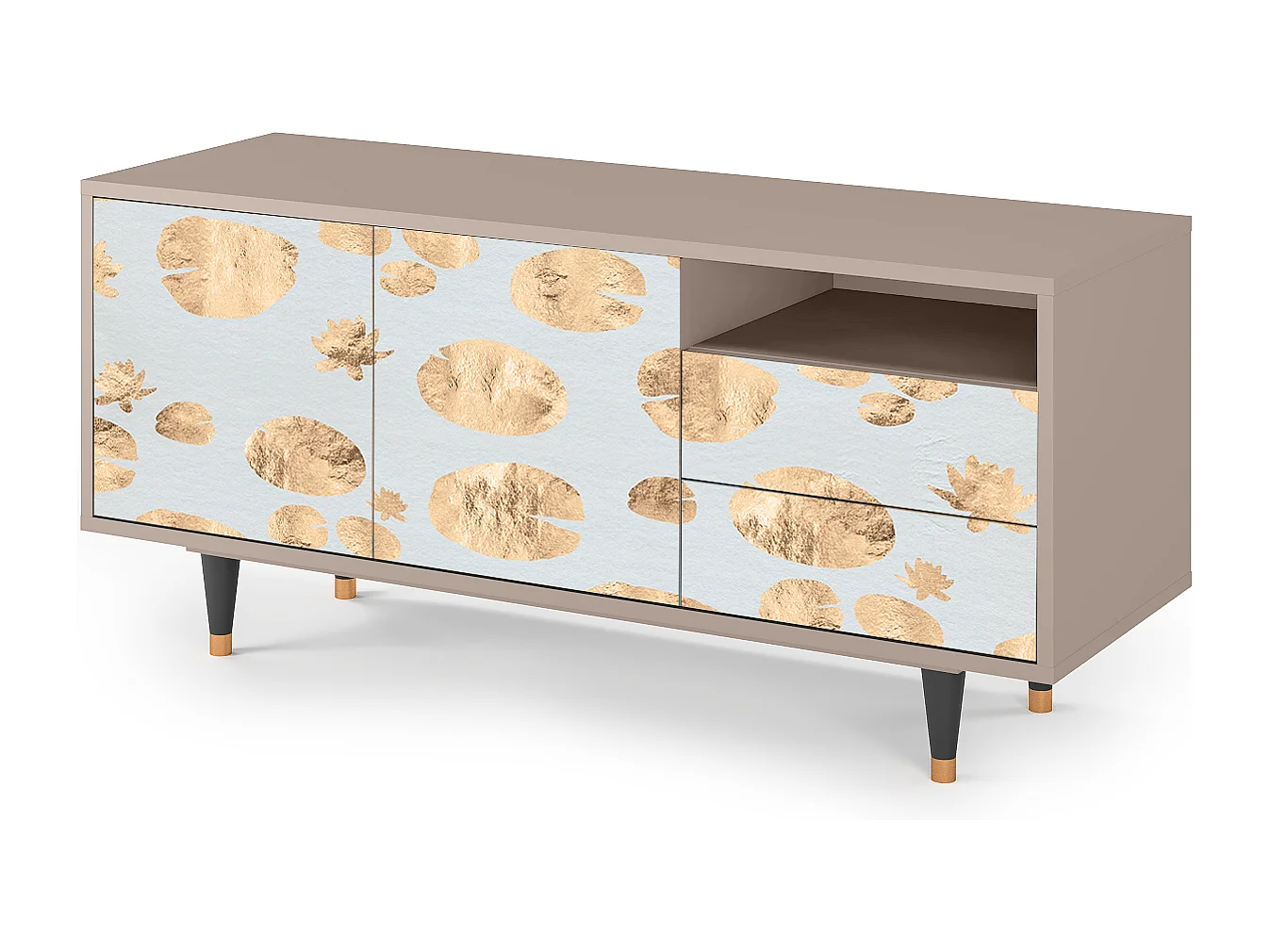 Meuble TV - 125х56х41 cm - T7 - Blue Giraffe, Latte