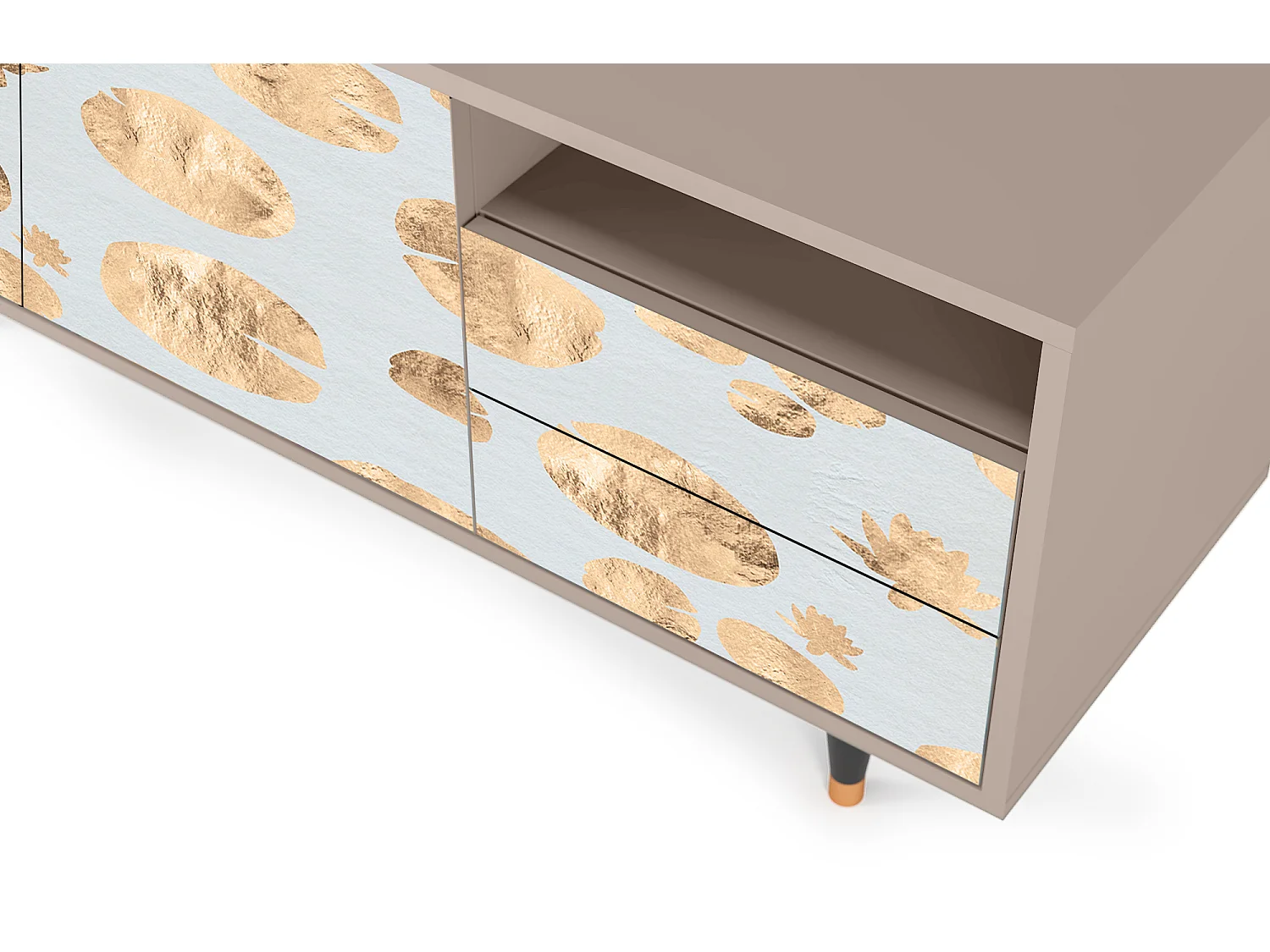 Meuble TV - 125х56х41 cm - T7 - Blue Giraffe, Latte