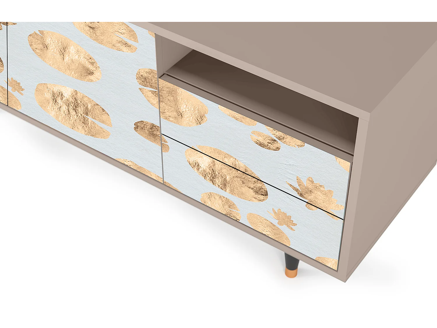 Meuble TV - 125х56х41 cm - T7 - Blue Giraffe, Latte