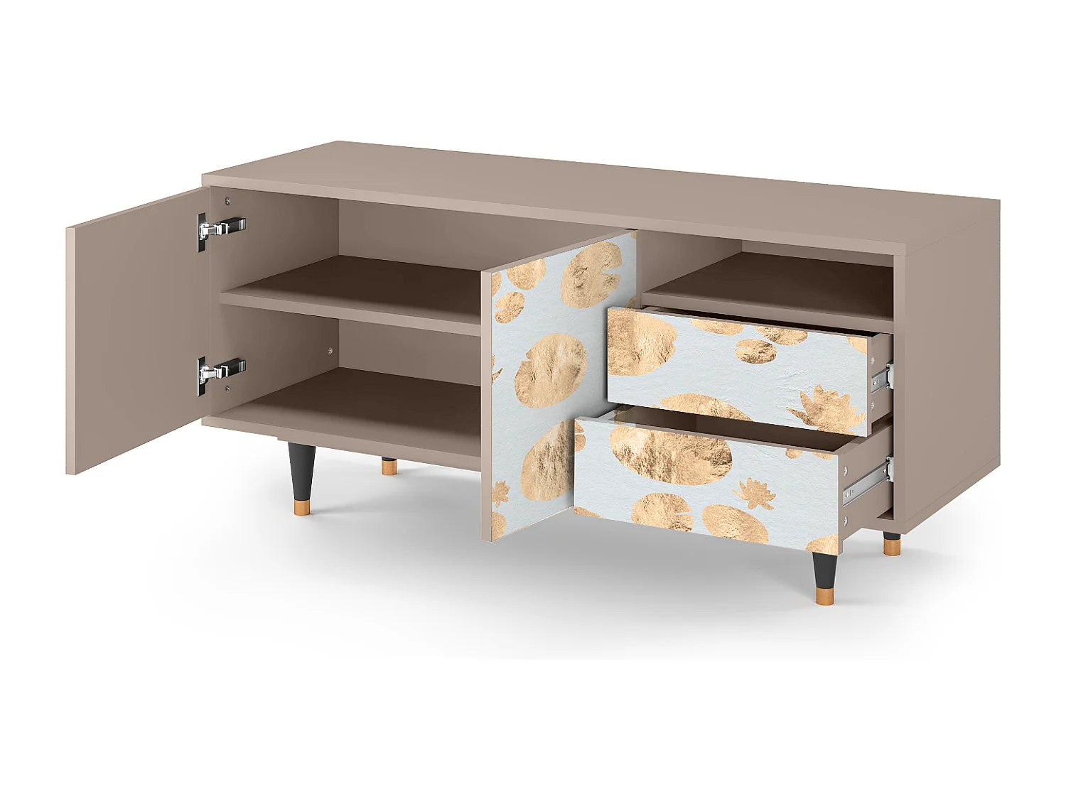 Meuble TV - 125х56х41 cm - T7 - Blue Giraffe, Latte