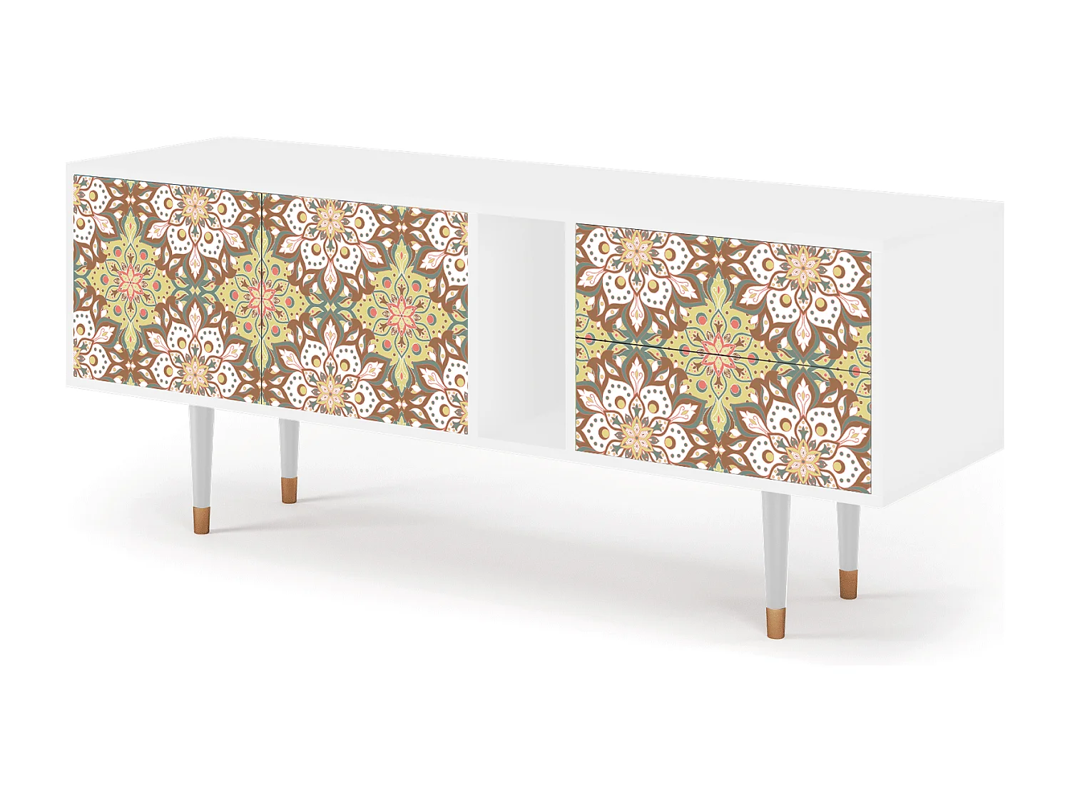 Meuble TV - 170х69х48 cm - T1 - Chinese Tea, Blanc