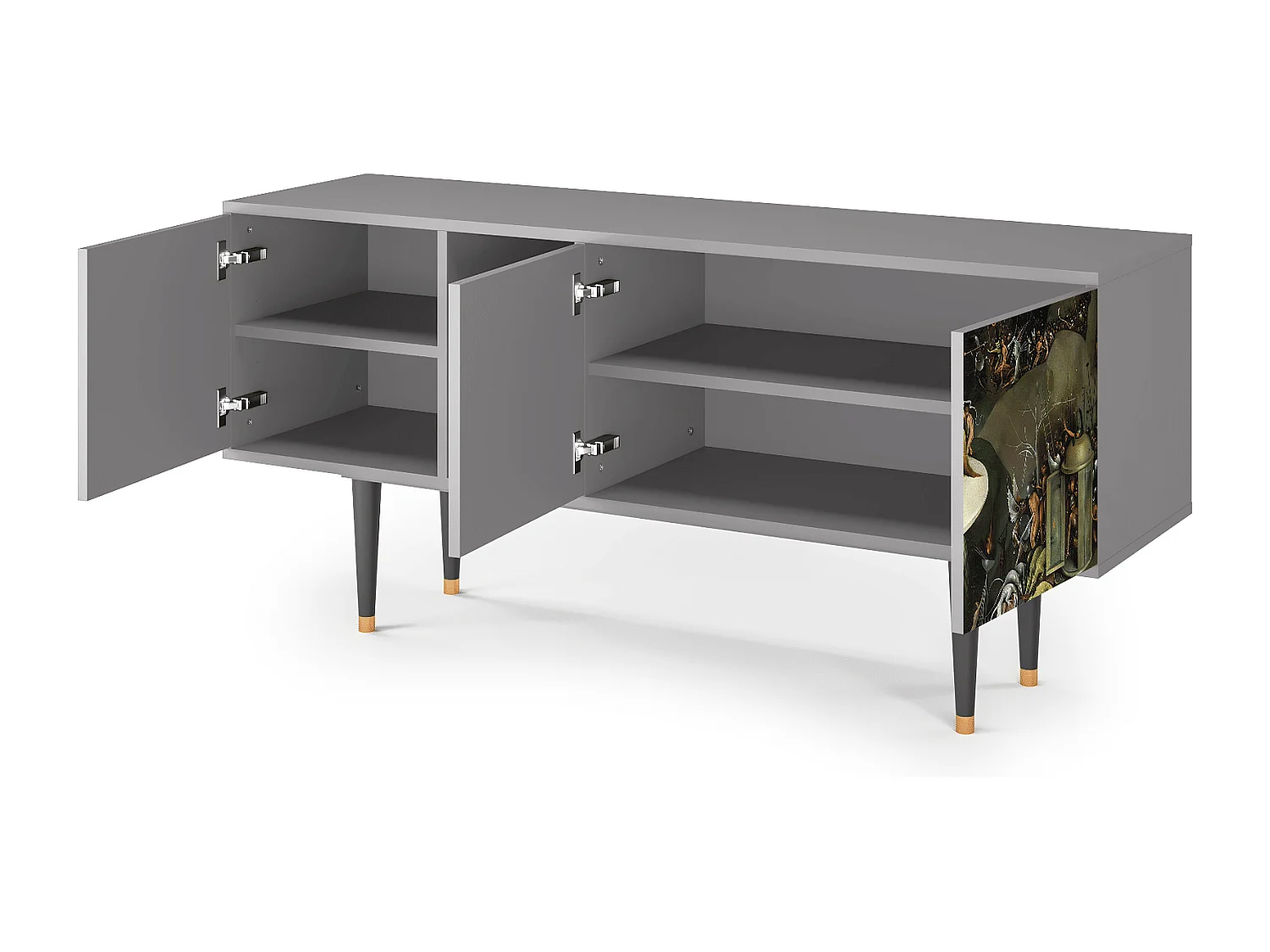 Meuble TV - 150х69х41 cm - T5 - The Garden 2, Gris