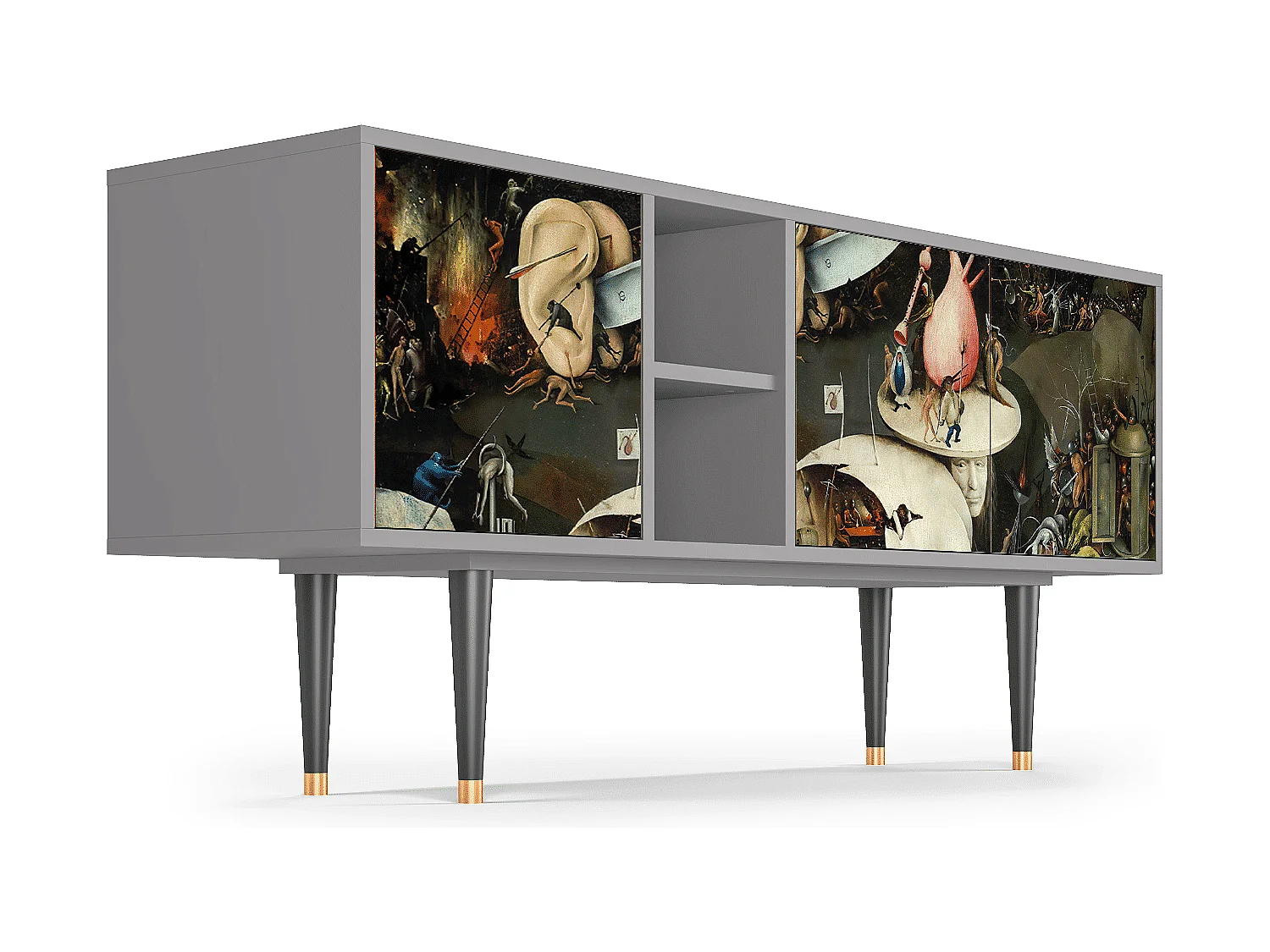 Meuble TV - 150х69х41 cm - T5 - The Garden 2, Gris