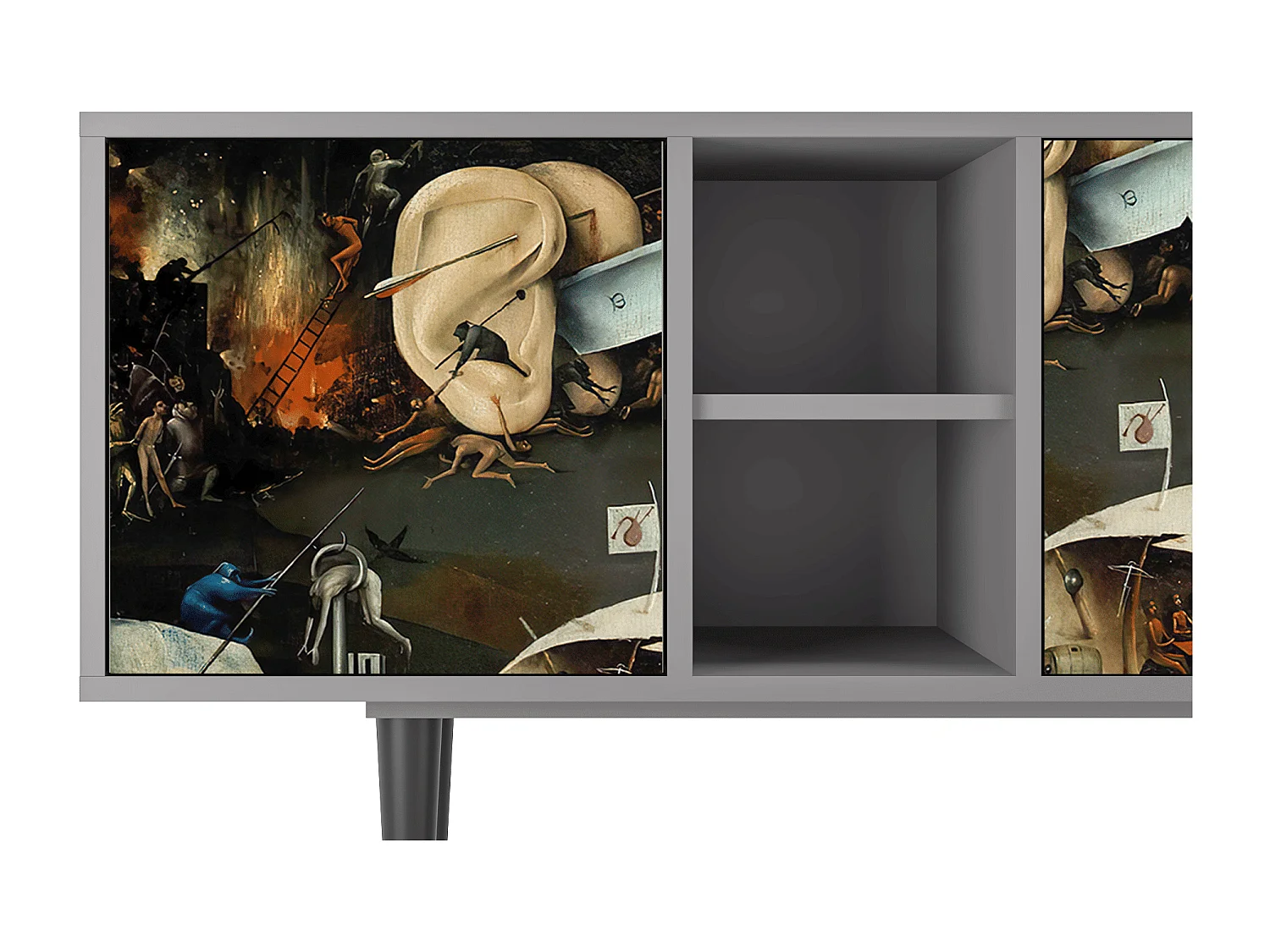 Meuble TV - 150х69х41 cm - T5 - The Garden 2, Gris