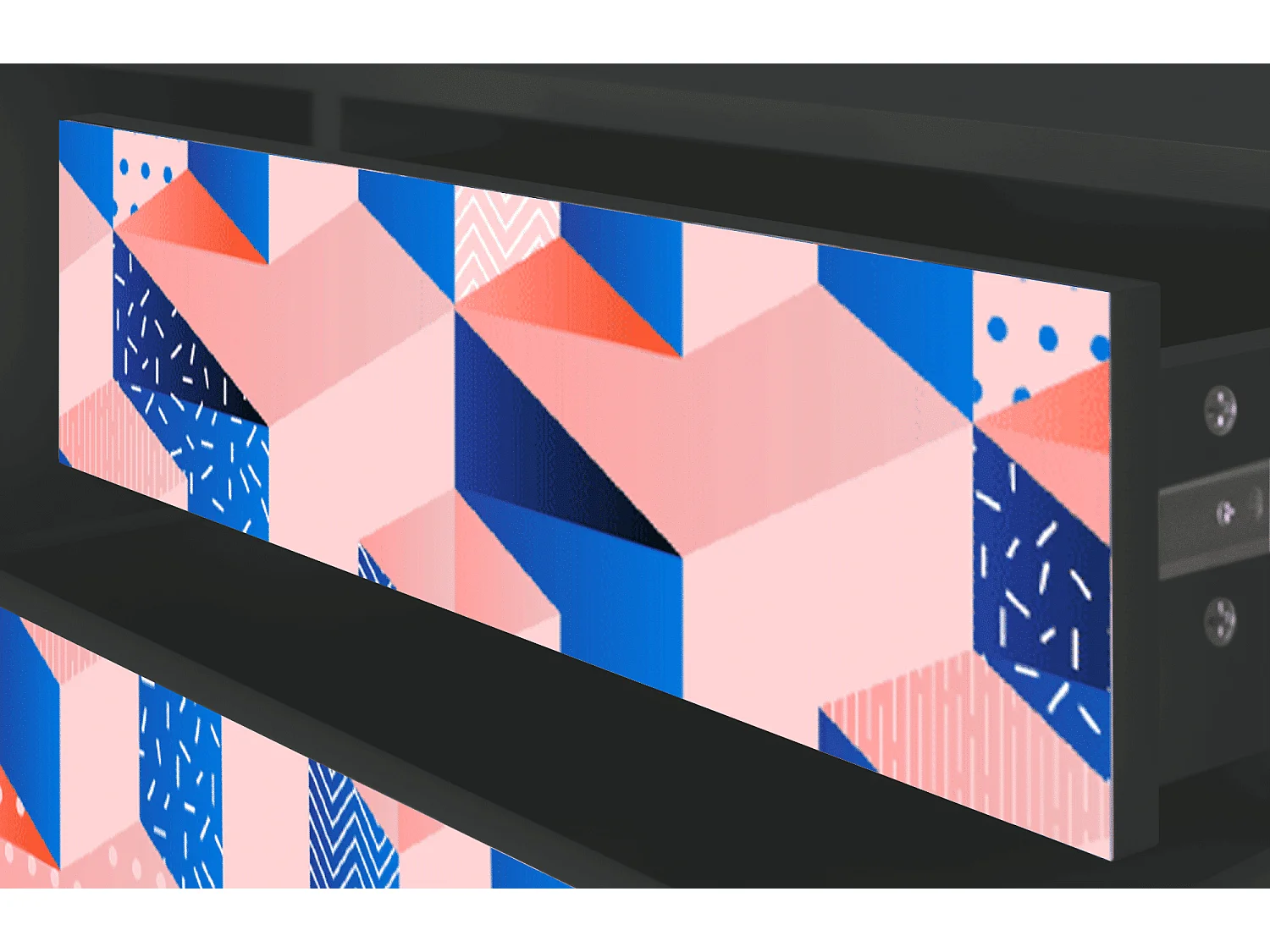 Meuble TV - 170х59х48 cm - T4 - Pinky Squares, Anthracite