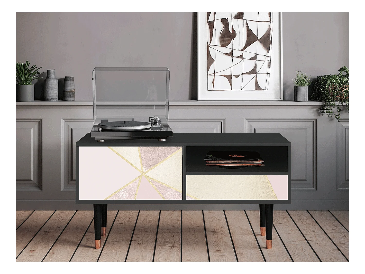 TV-Möbel - 115х59х48 cm - T3 - Cosmopolitan Diva, Anthrazit