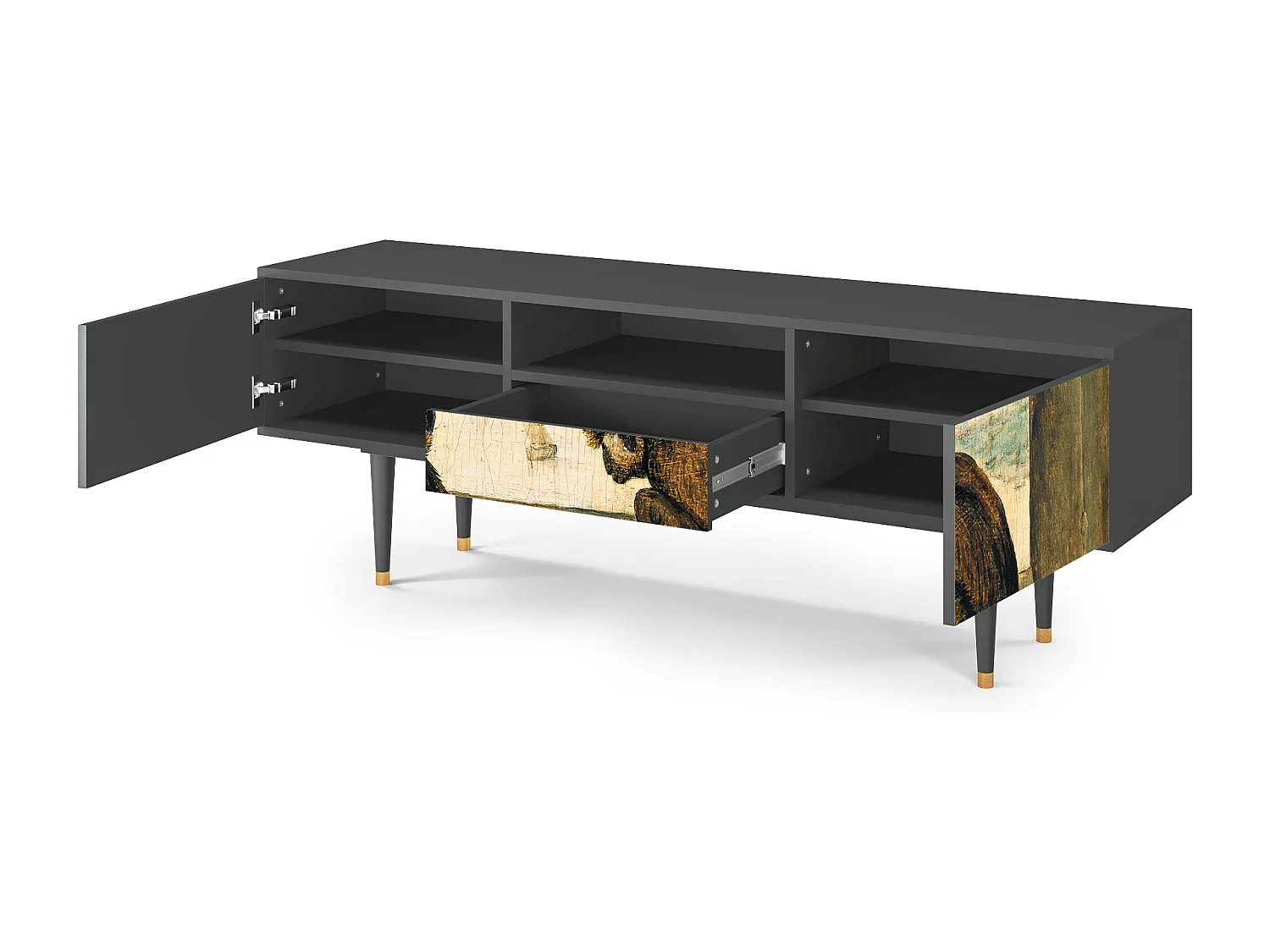 Meuble TV - 170х59х41 cm - T6 - Two Monkeys, Anthracite