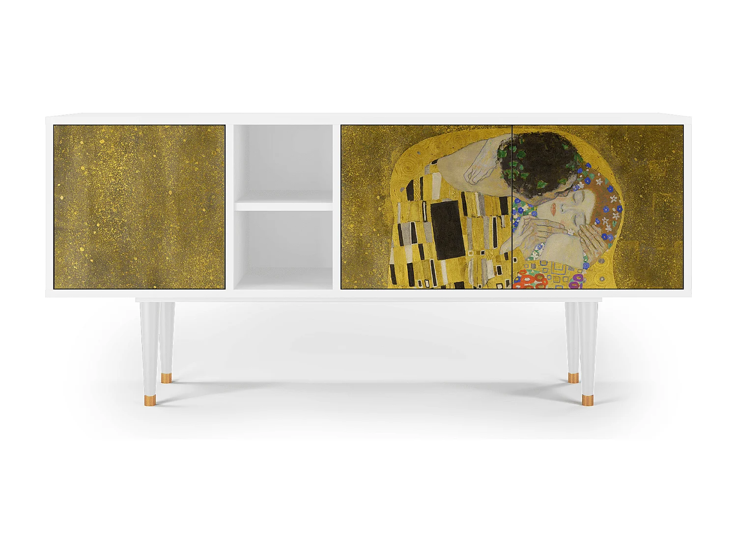 Mobile TV - 150х69х41 cm - T5 - The Kiss by Klimt , Bianco