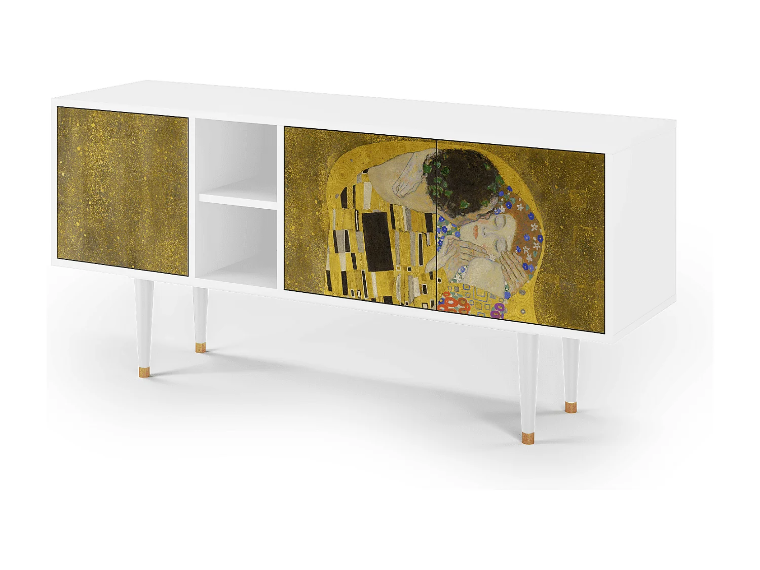 Mobile TV - 150х69х41 cm - T5 - The Kiss by Klimt , Bianco