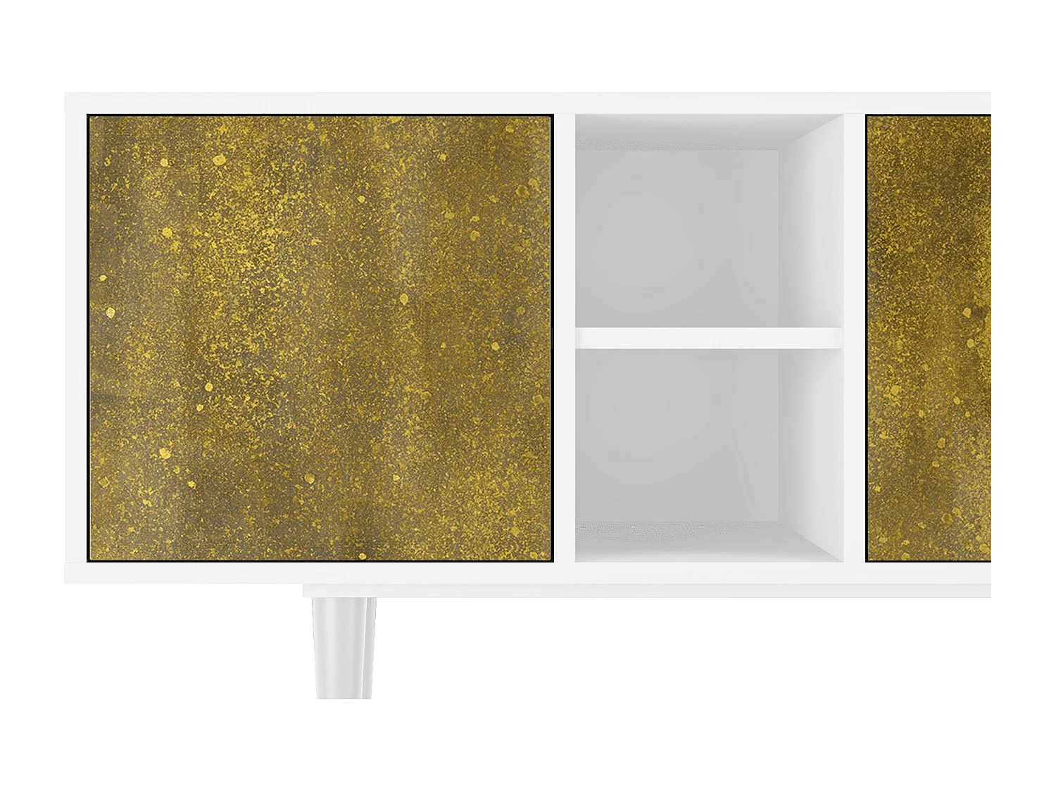 Szafka RTV - 150х69х41 cm - T5 - The Kiss by Klimt , Biały