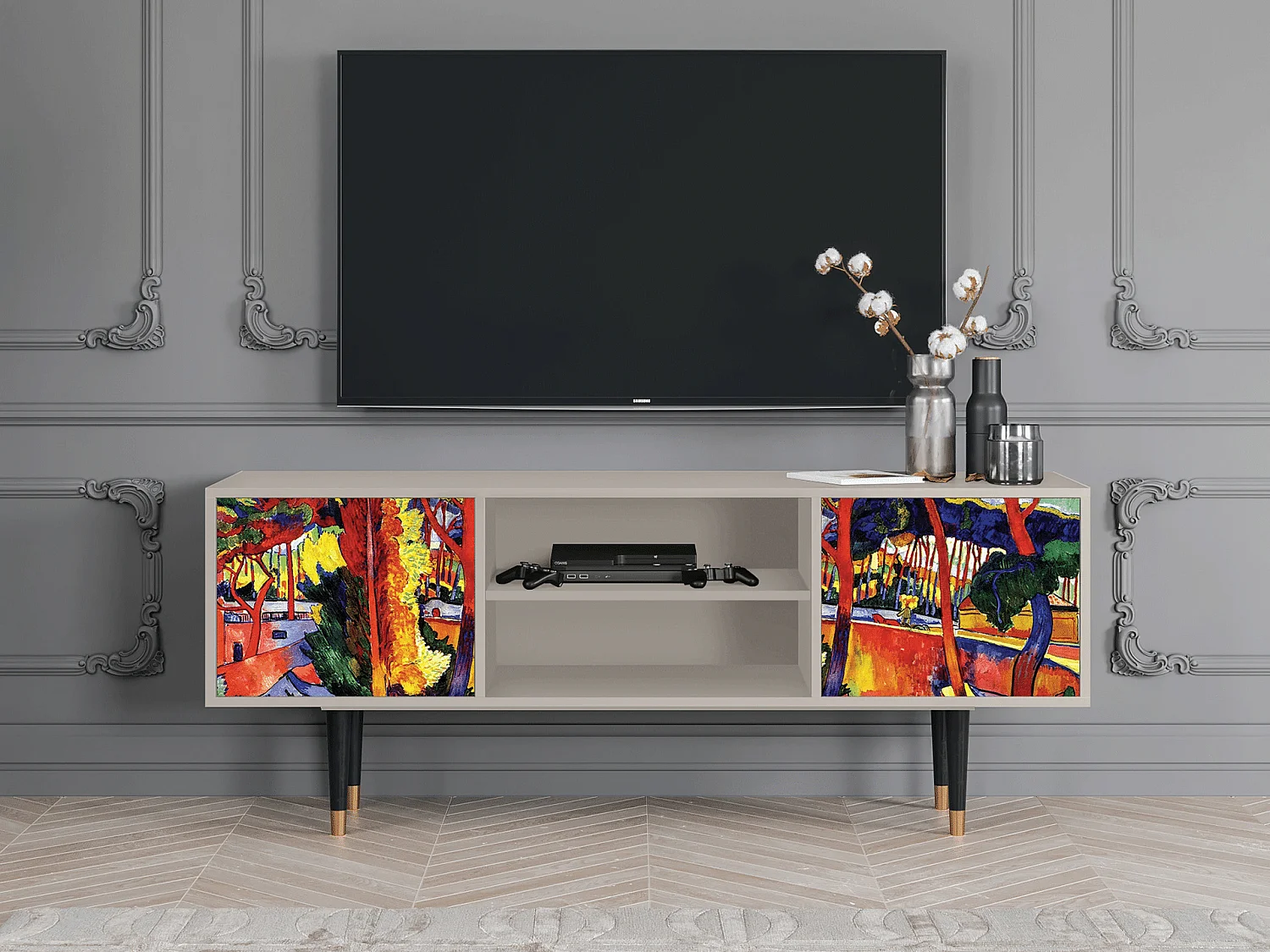 Mobile TV - 170х69х48 cm - T2 - The Turning Road, Sabbia