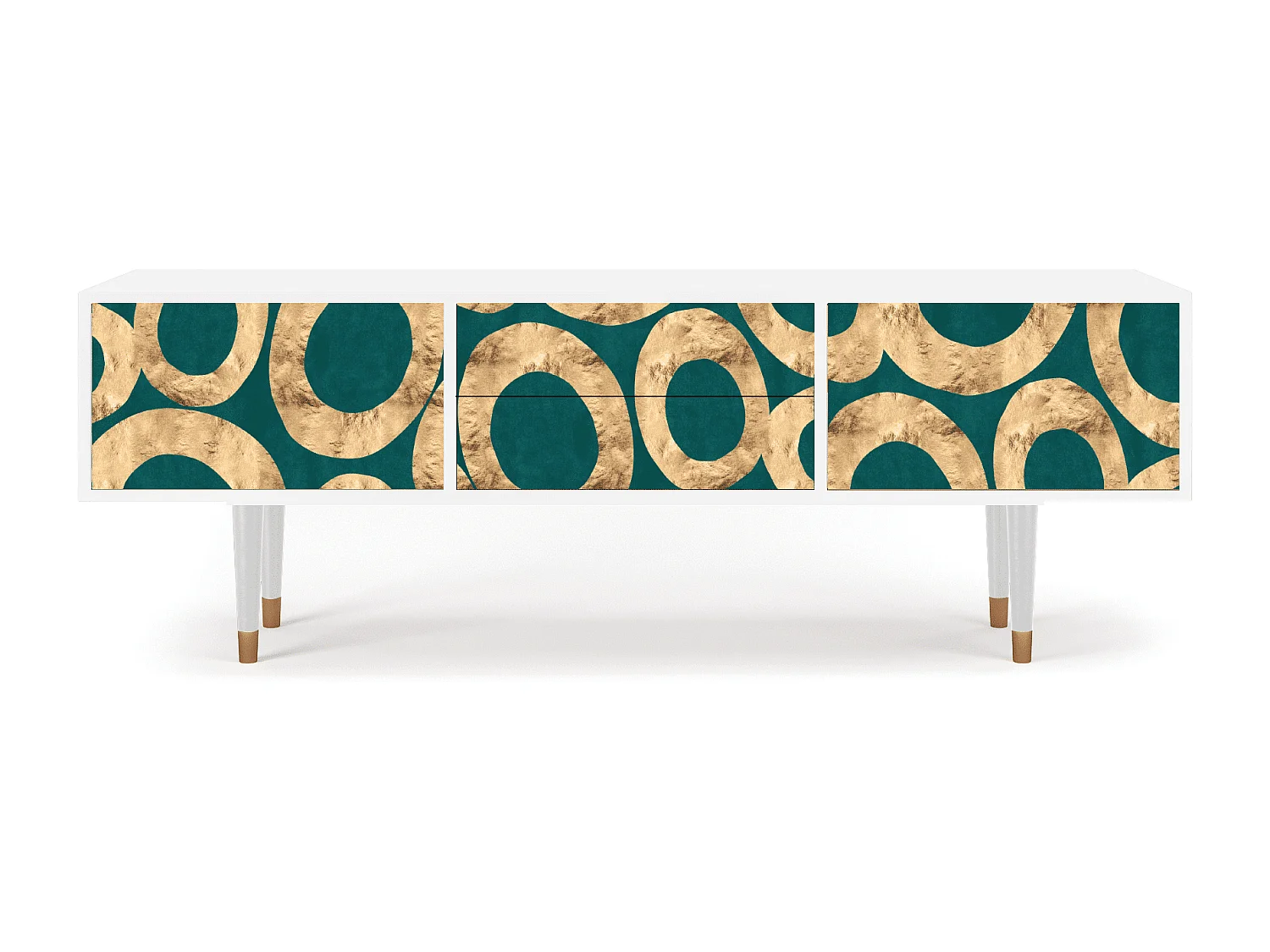 Meuble TV - 170х59х48 cm - T4 - Zircon Sphere, Blanc