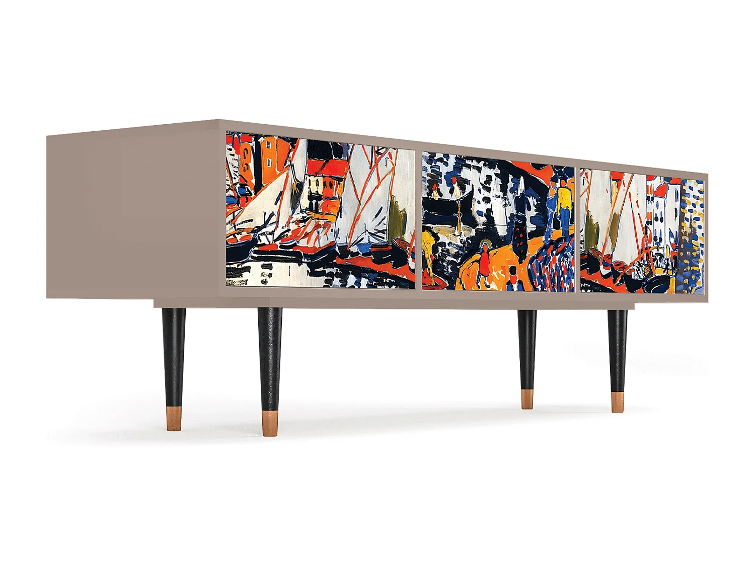 Meuble TV - 170х59х48 cm - T4 - Le Séchage des voiles , Latte