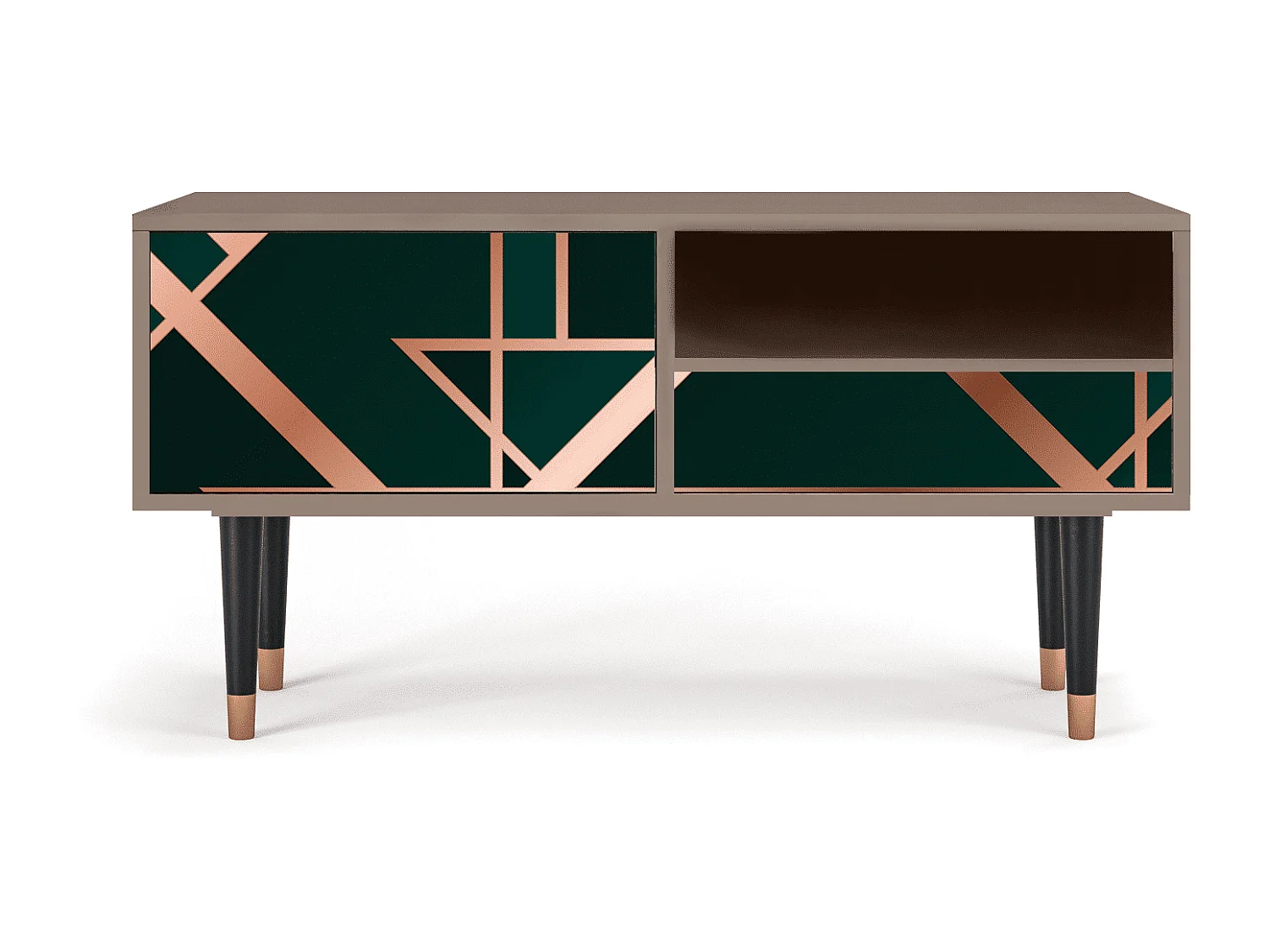 Meuble TV - 115х59х48 cm - T3 - Emerald Gatsby, Latte