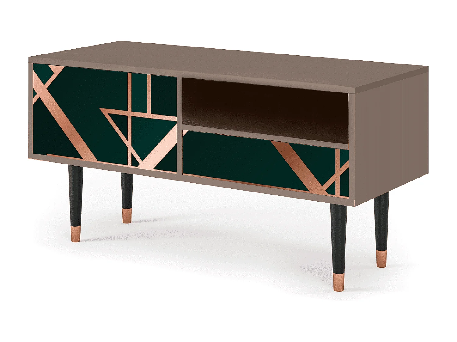 Meuble TV - 115х59х48 cm - T3 - Emerald Gatsby, Latte