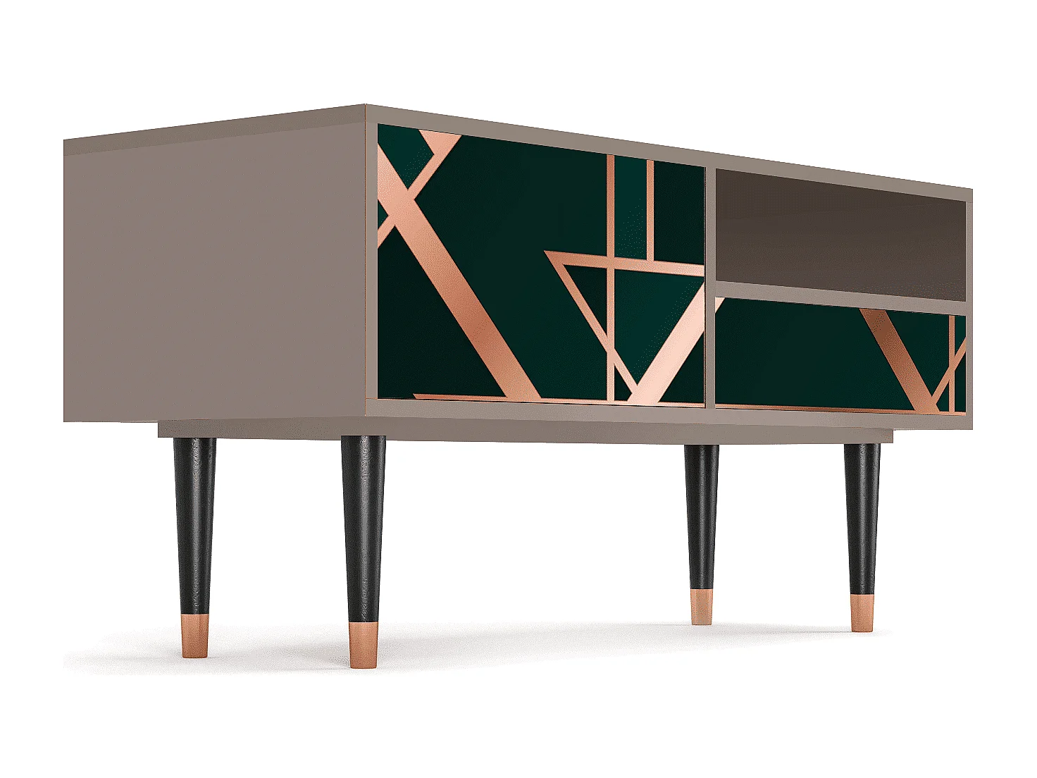 Meuble TV - 115х59х48 cm - T3 - Emerald Gatsby, Latte