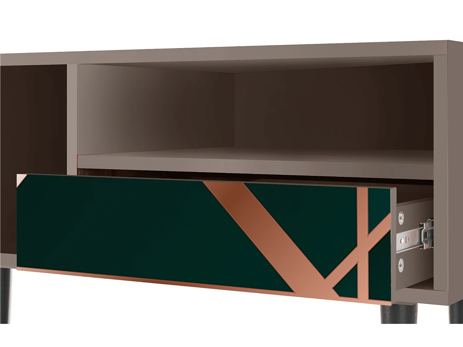 Meuble TV - 115х59х48 cm - T3 - Emerald Gatsby, Latte