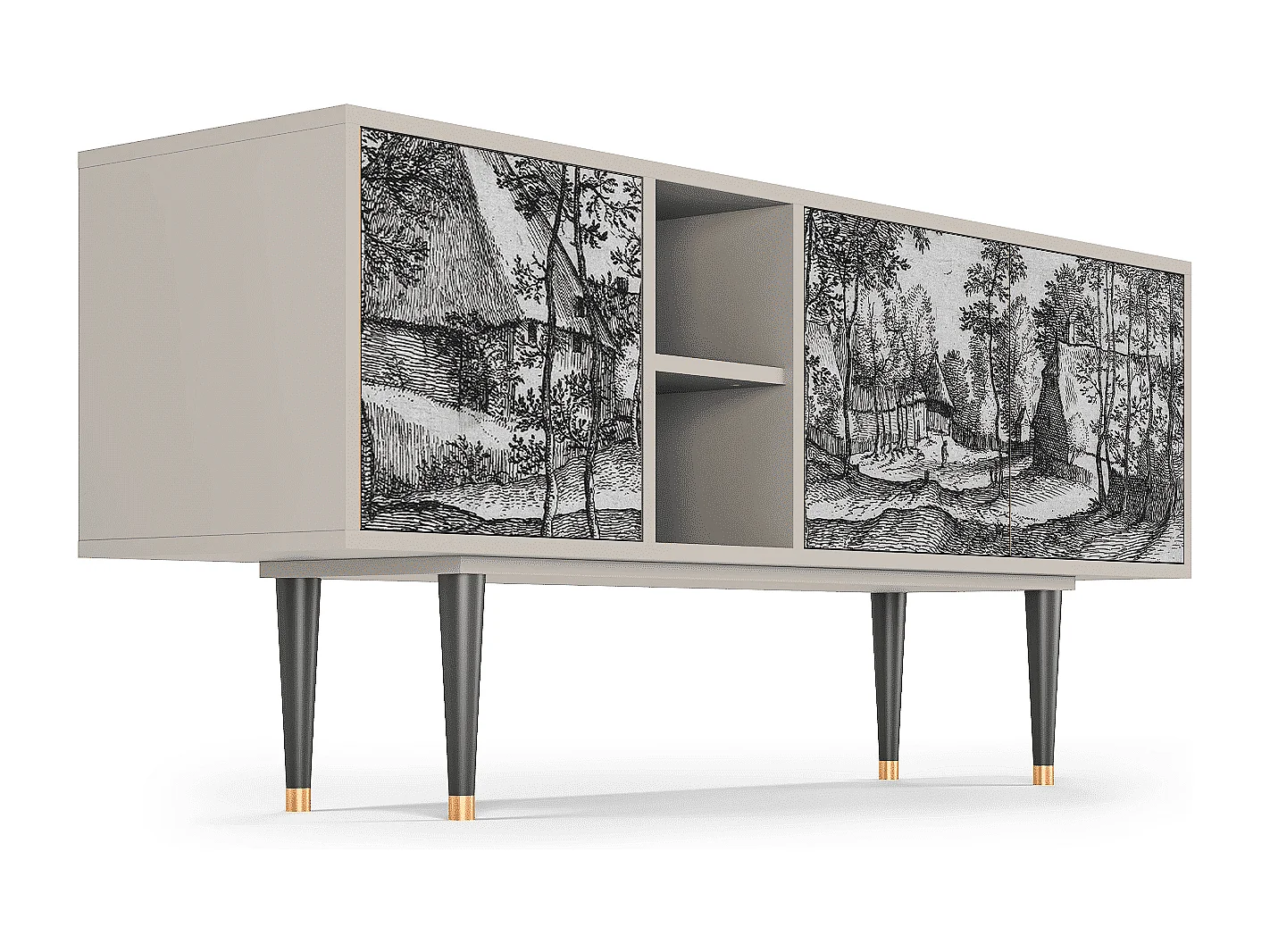 Mobile TV - 150х69х41 cm - T5 - Village Road, Sabbia