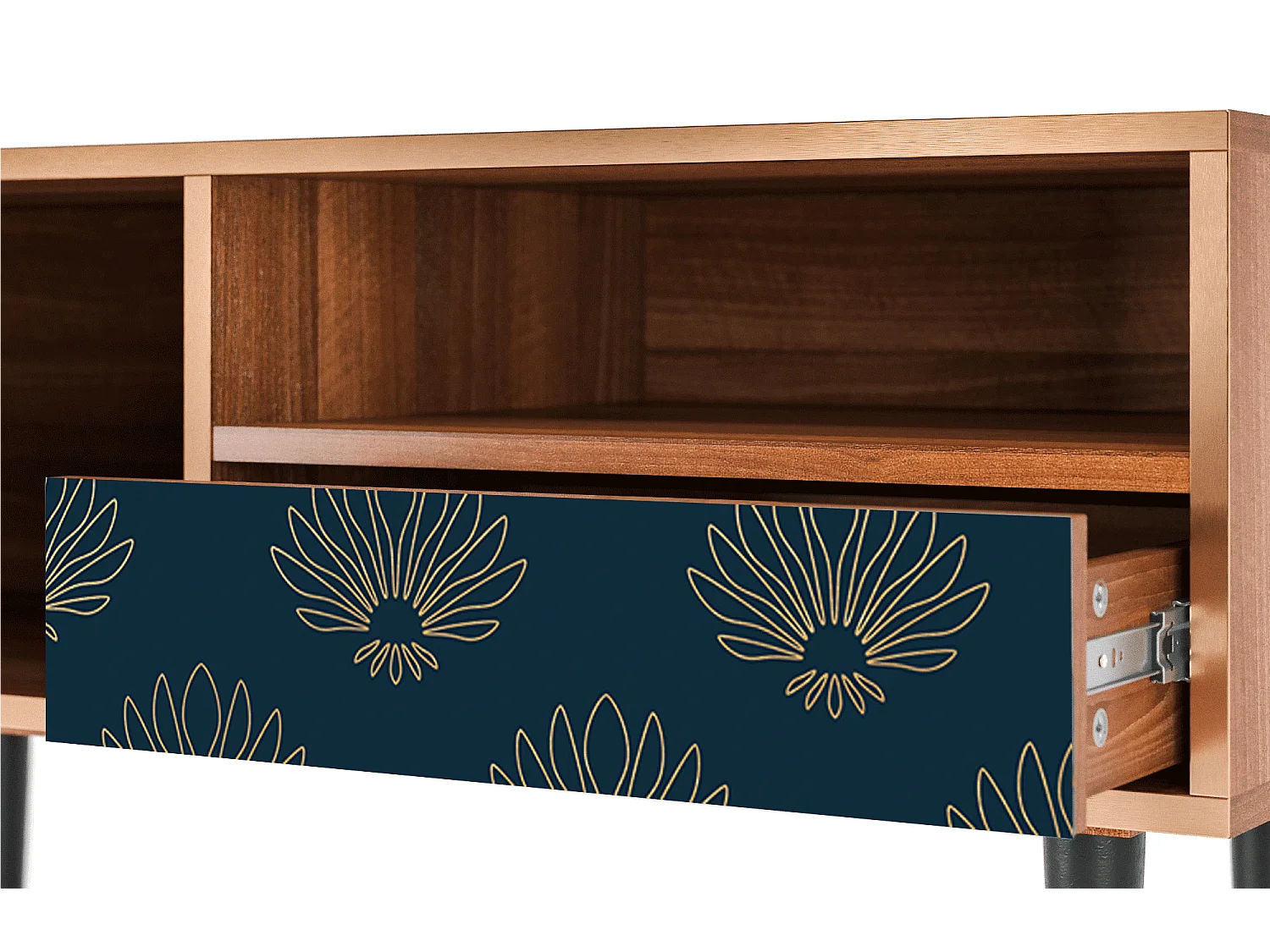 Mueble de TV - 115х59х48 cm - T3 - Blue Lotus, Nogueira