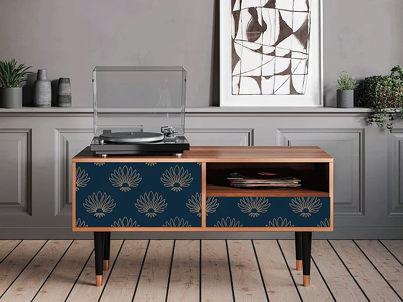 TV-meubel - 115х59х48 cm - T3 - Blue Lotus, Walnoot