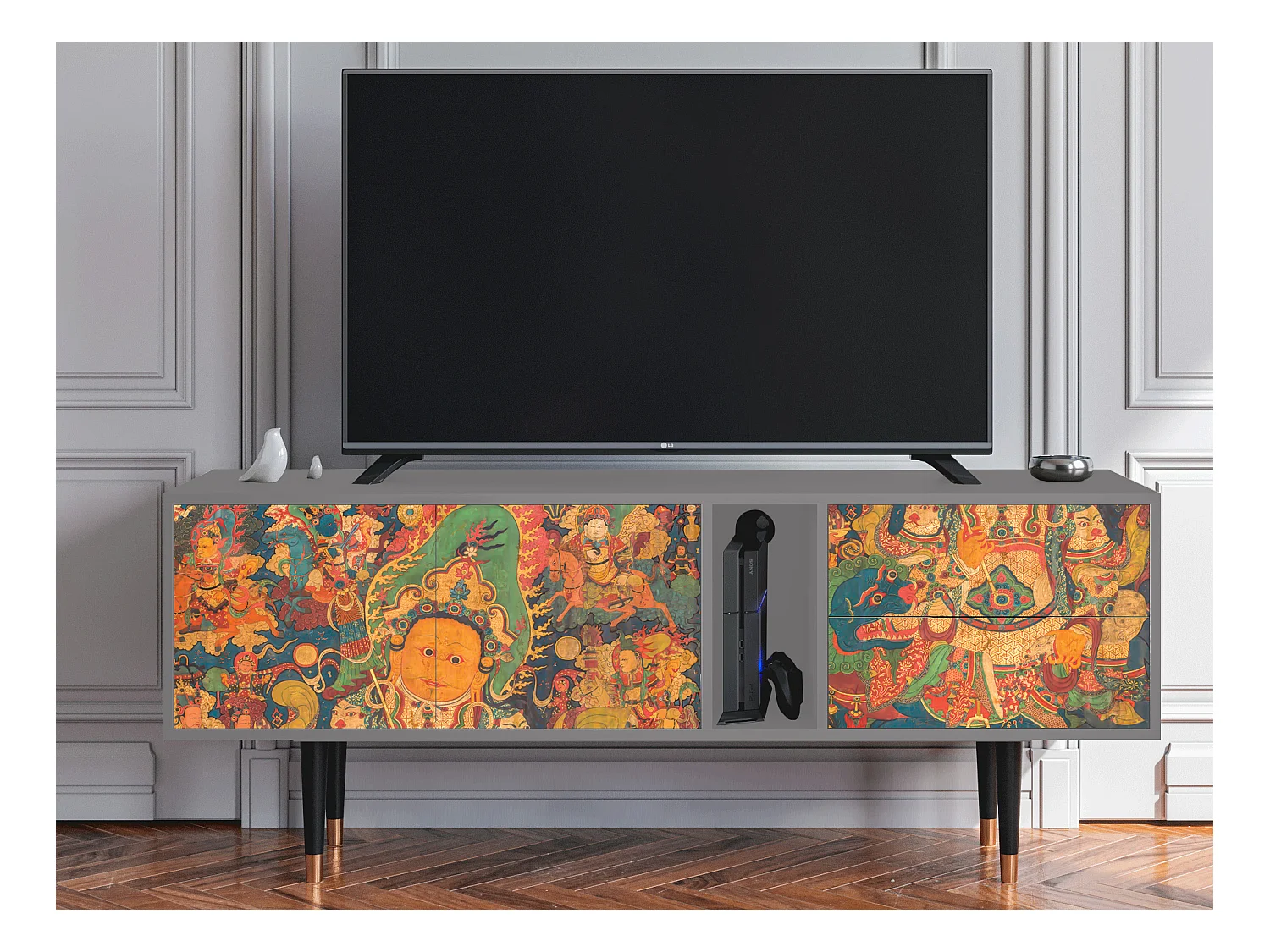 Mobile TV - 170х69х48 cm - T1 - God by Vaisravana , Grigio