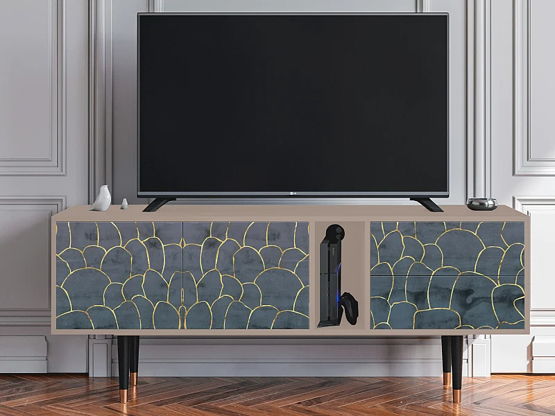 Meuble TV - 170х69х48 cm - T1 - Blue Lagoon, Latte