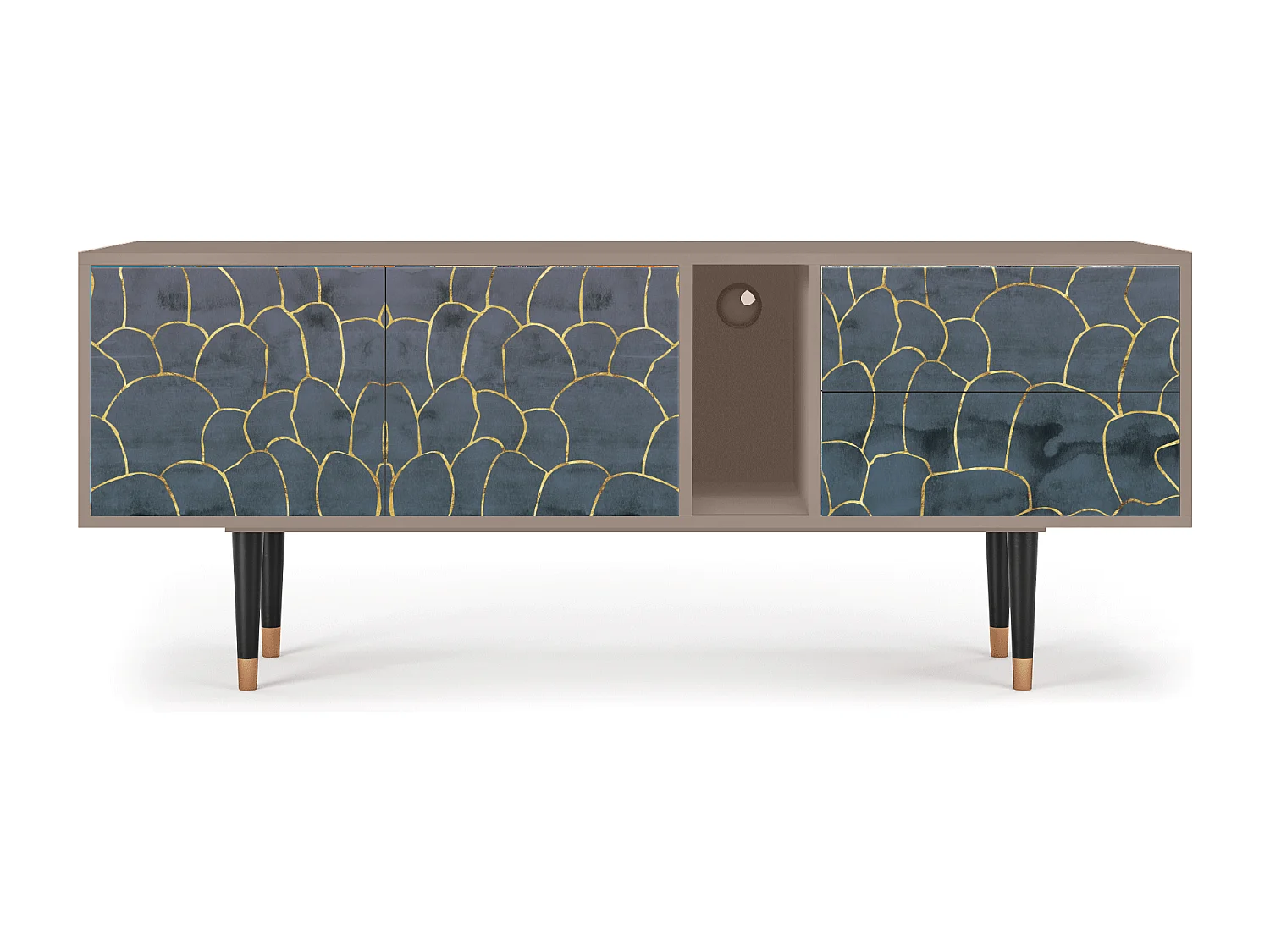 Meuble TV - 170х69х48 cm - T1 - Blue Lagoon, Latte