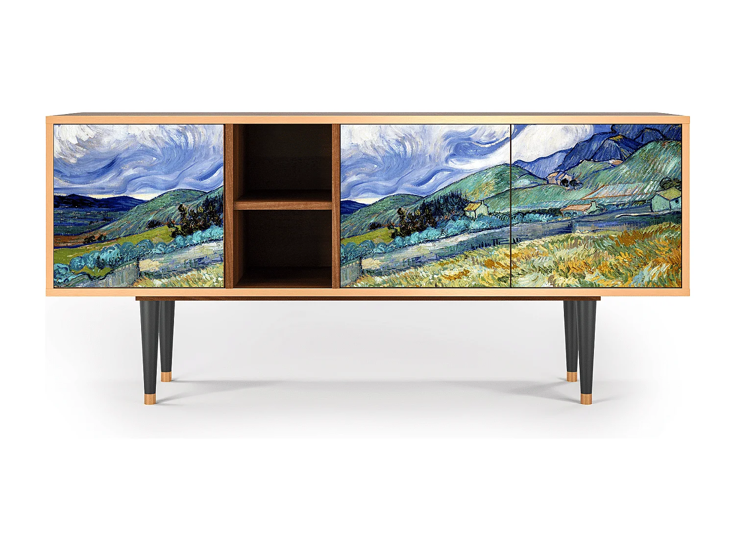 Meuble TV - 150х69х41 cm - T5 - Landscape, Noyer