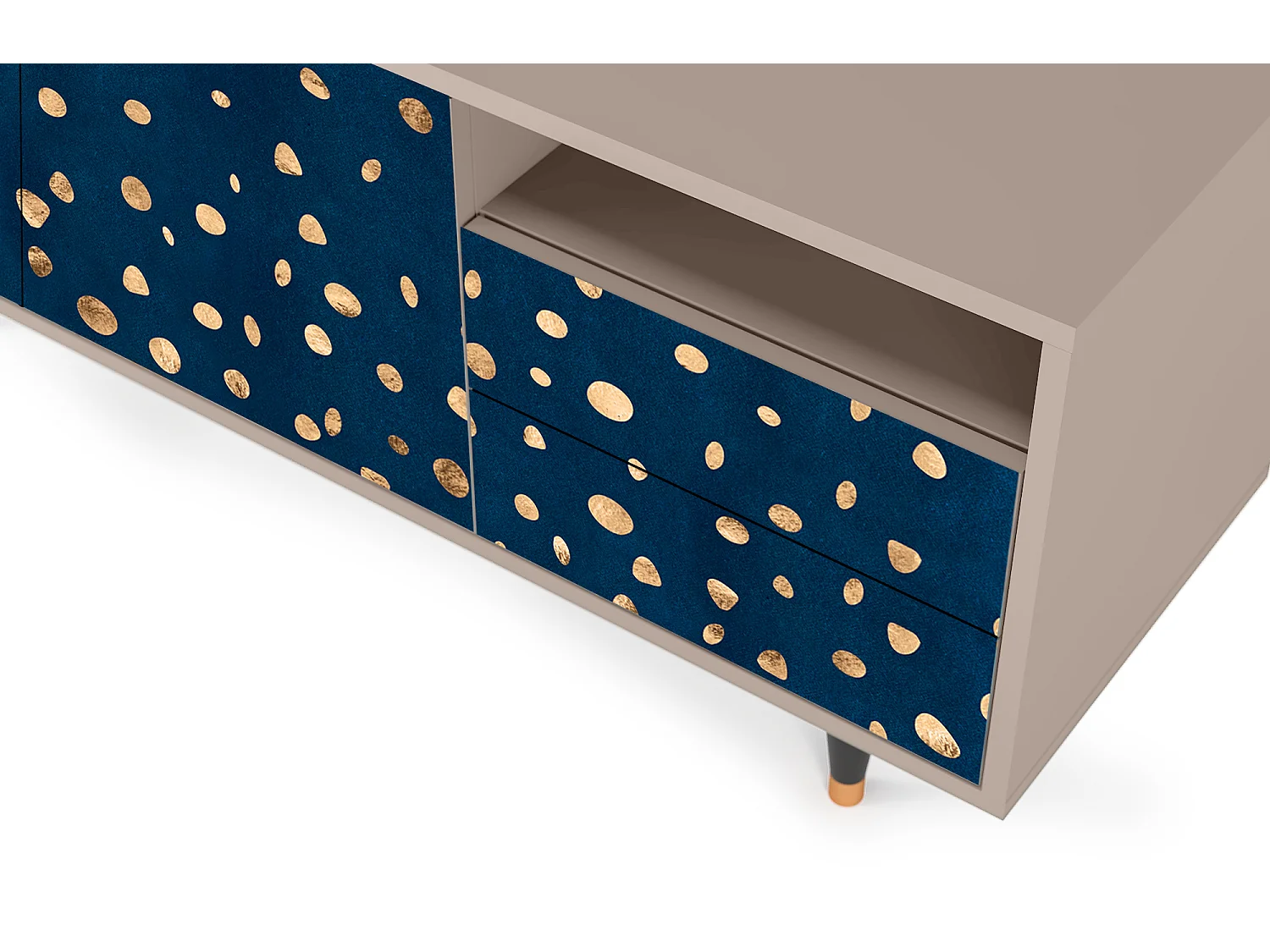 Meuble TV - 125х56х41 cm - T7 - Night Skies, Latte