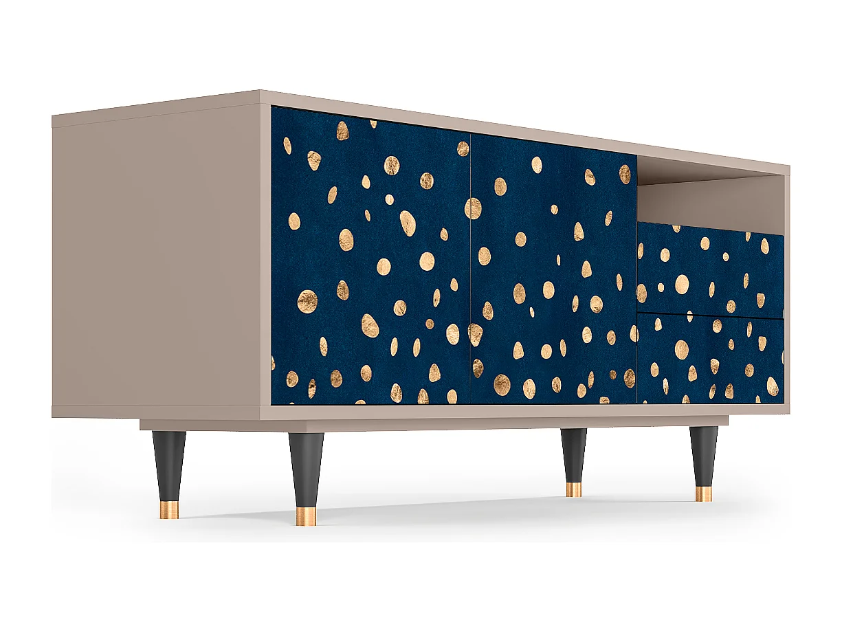 Meuble TV - 125х56х41 cm - T7 - Night Skies, Latte