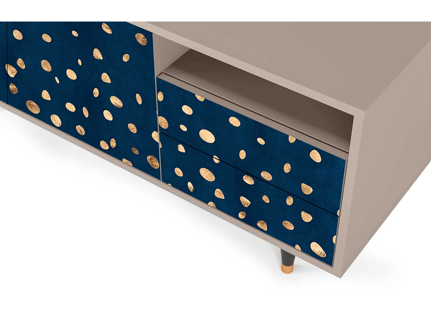 Meuble TV - 125х56х41 cm - T7 - Night Skies, Latte