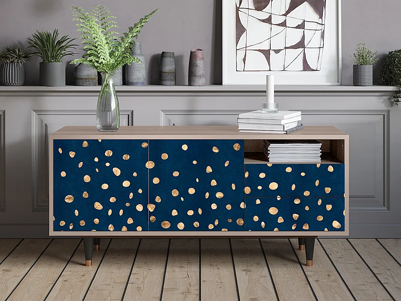 TV-Möbel - 125х56х41 cm - T7 - Night Skies, Latte