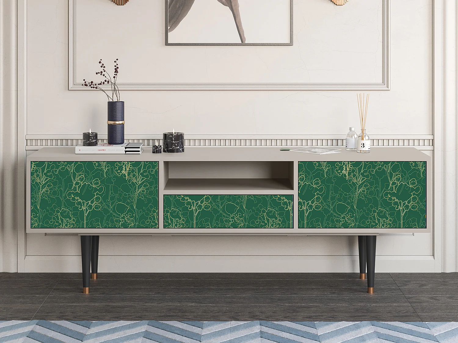 TV-meubel - 170х59х41 cm - T6 - Emerald Forest, Zand